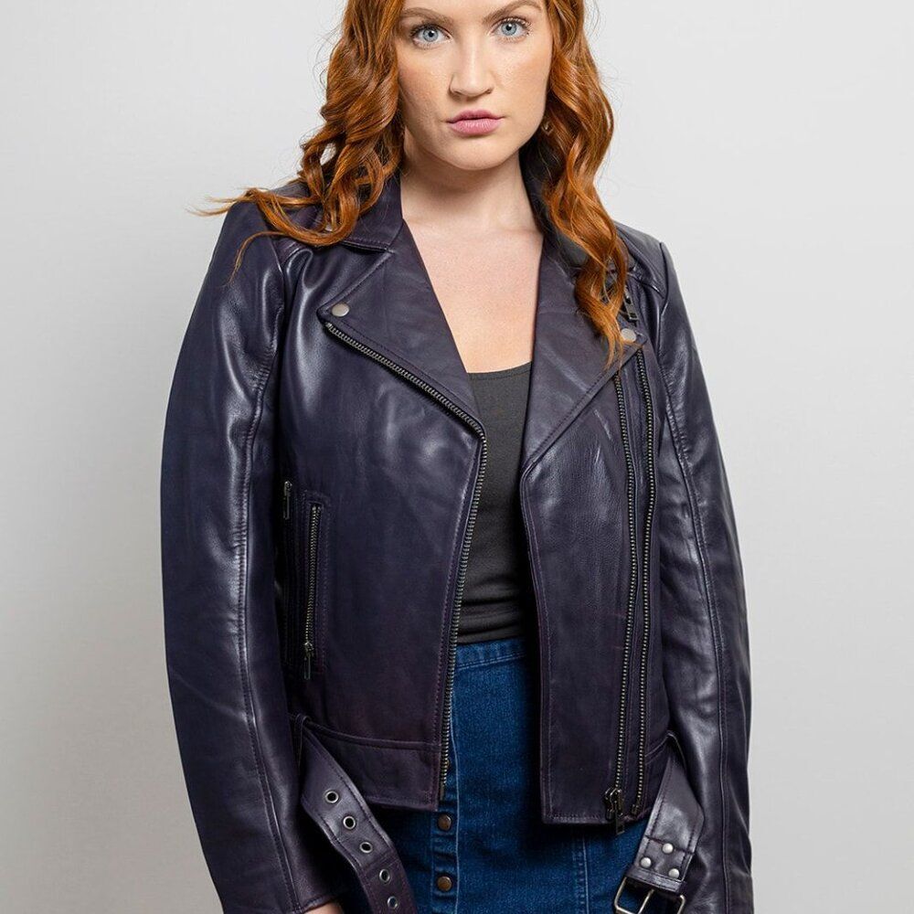 Chloe Womens Fashion Leather Jacket